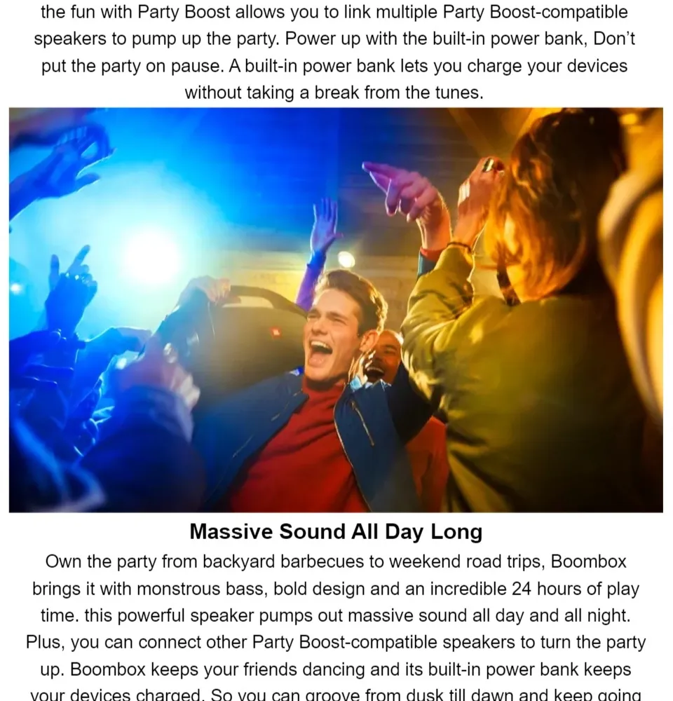 JBL BOOMBOX WIRELESS BLUETOOTH SPEAKER Lazada PH