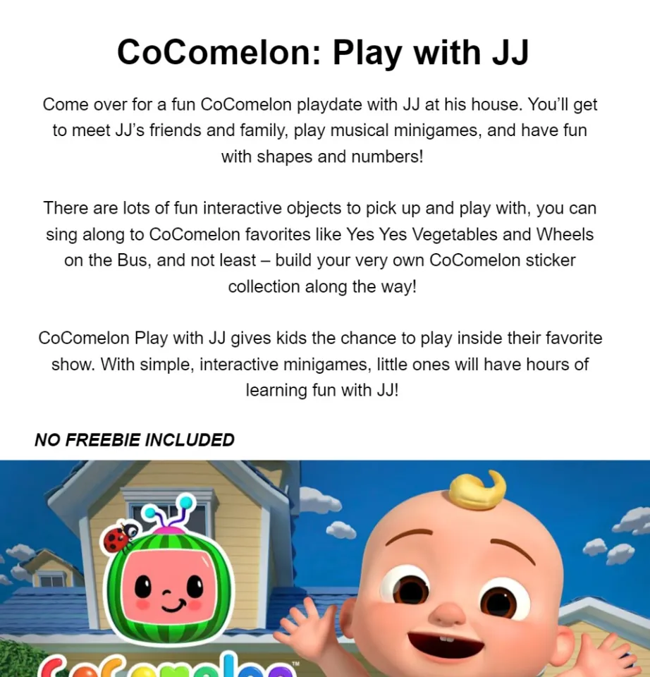 CoComelon: Play with JJ, Nintendo Switch 