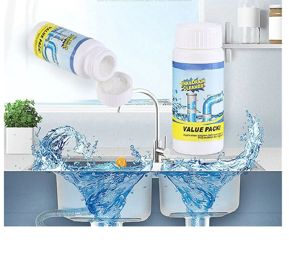 Powerful Sink And Drain Cleaner Powder, Drain Dredging Cleaning Agent, Fast  Foaming Drain Cleaner For Home Kitchen Bathroom Sink Drain Sewer, Cleaning  Supplies, Household Gadgets, Back To School Supplies - Temu