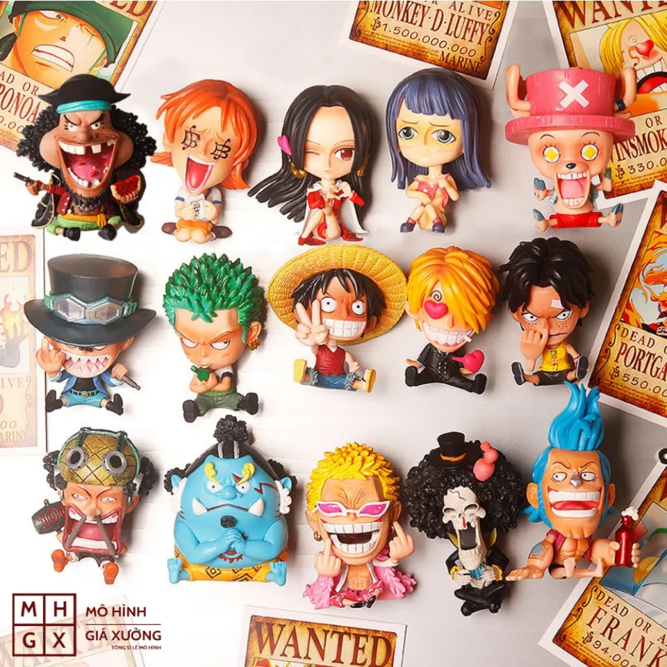 Mô hình One Piece Chibi Luffy Zoro và các nhân vật trong băng mũ ...