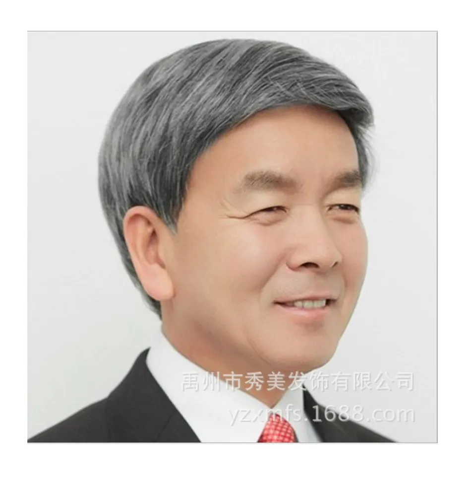 TẶNG LƯỚI Tóc giả nam trung niên cao cấp Hàn Quốc Tóc bạc người già   TG64  Lazadavn