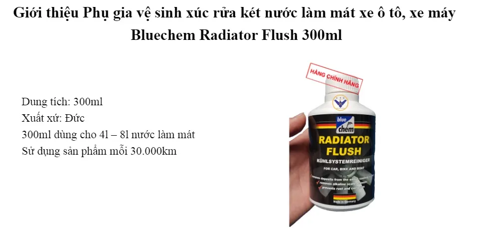 Radiator Flush - bluechemGROUP