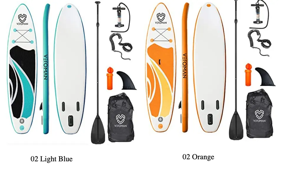 VeroMan Inflatable Stand Up Paddle Board with Free Premium SUP