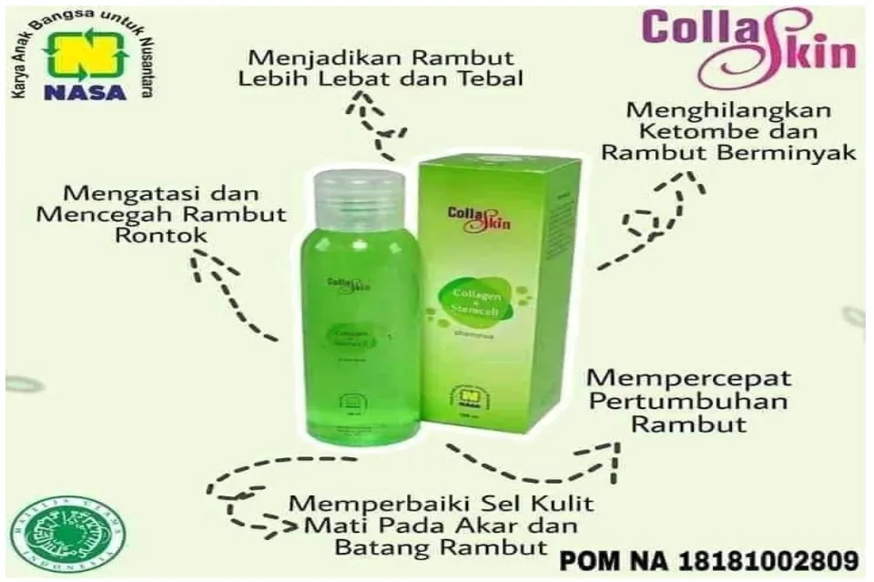 COLLASKIN GOLD Collagen & Aloevera Shampoo original NASA | Lazada Indonesia