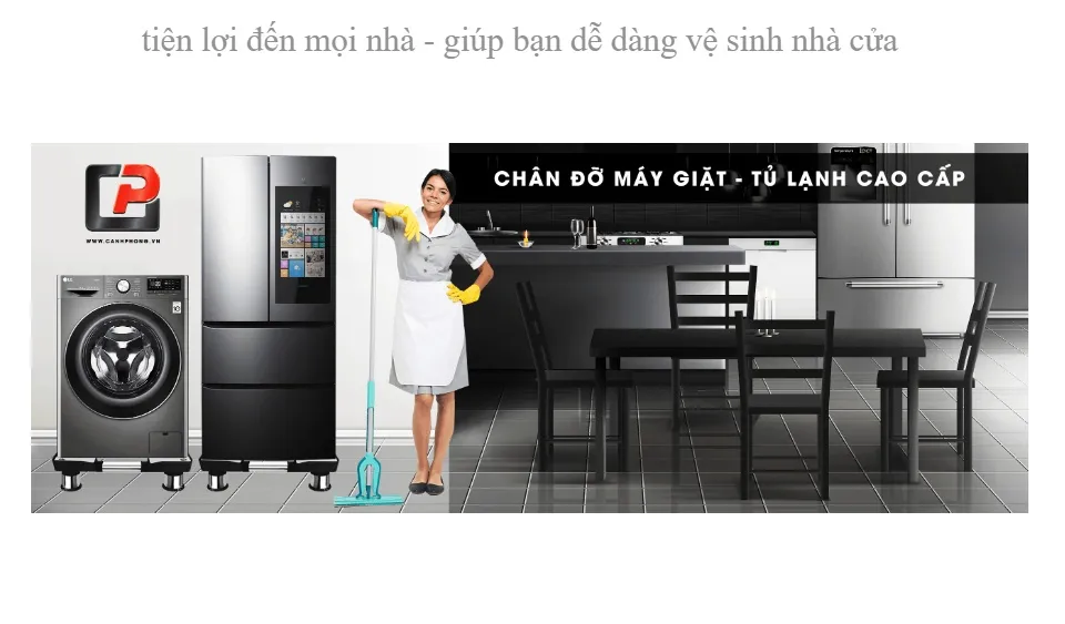 Chân Đỡ Máy Giặt Tủ Lạnh Cảnh Phong CD5577 (Chân Inox 55-77cm ) 
