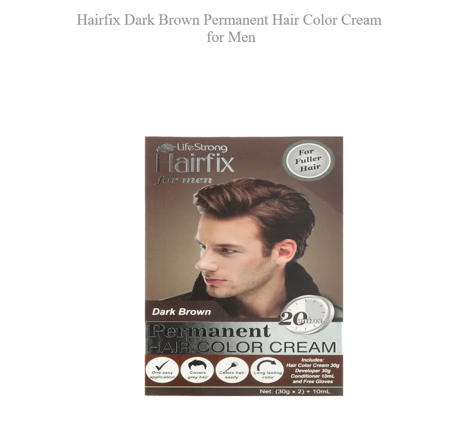 Hairfix Dark Brown Permanent Hair Color Cream for Men | Lazada PH Hairfix Dark Brown Permanent Hair Color Cream for Men | Lazada PH