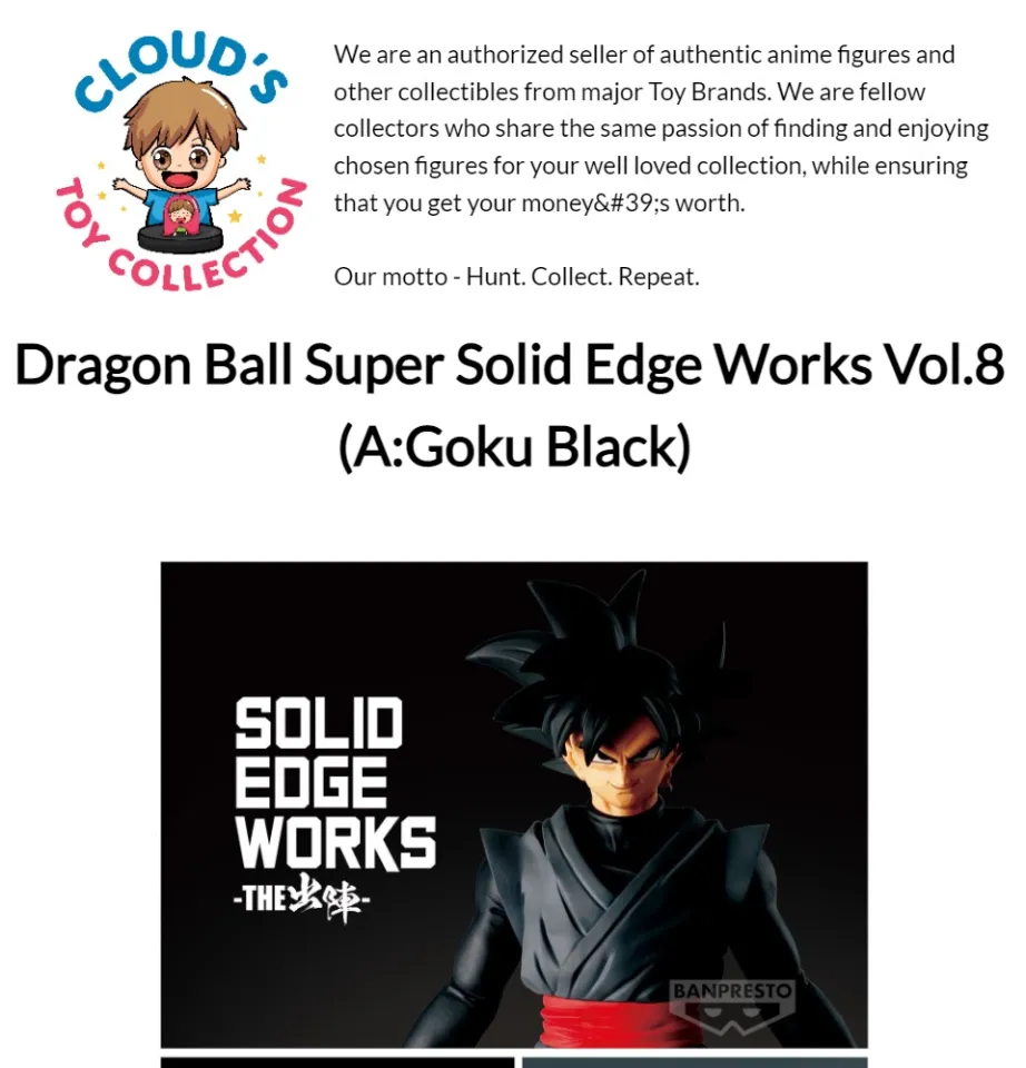 DRAGON BALL SUPER SOLID EDGE WORKS VOL.8(A:GOKU BLACK) FIGURE