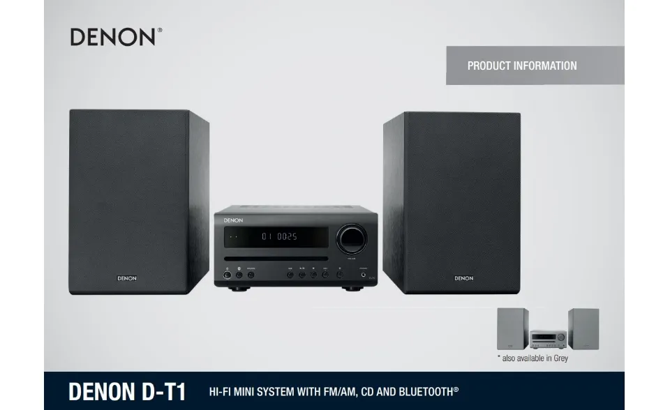 Denon D T1 Hi Fi Mini System With Cd Bluetooth And Fm Am Radio Function Lazada