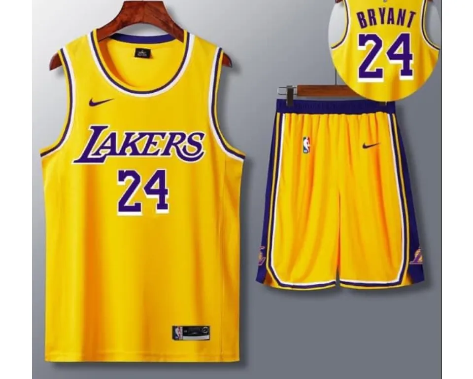 2023/24 Lakers BRYANT #8 Yellow NBA Jerseys 热压