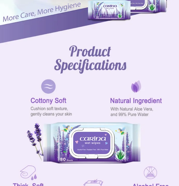 CARINA WET WIPES 80S RV Lazada