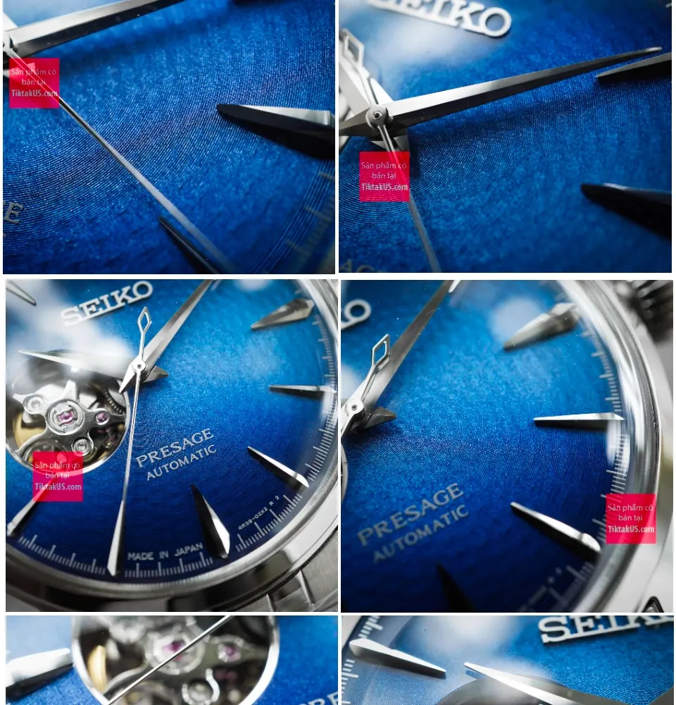 HCM]Đồng hồ nam cao cấp Seiko Presage Cocktail BLUE ACAPULCO Open Heart  SSA439J1 Made In