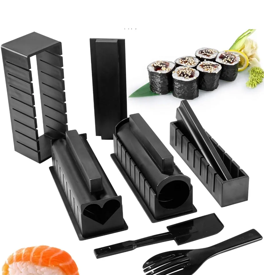 Sushi Making Kit 10 Pieces Plastic DIY Sushi Maker with Multiple Shapes  Rice Mold and Rice Spatula, Easy Using Sushi Kit for Beginners and  Professional at Home, Restaurant, Hotel