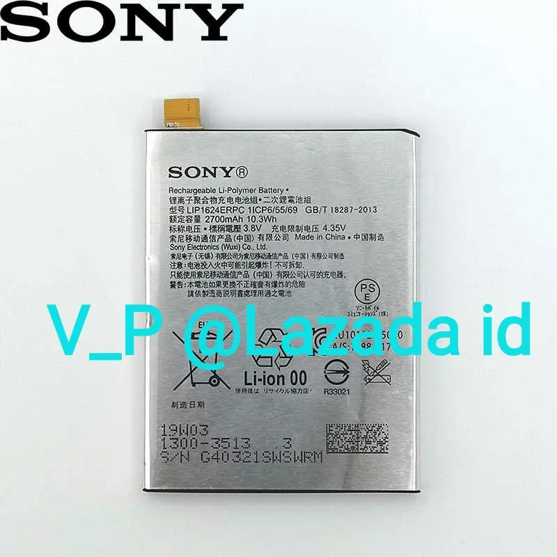 Original 100% Baterai Battery Batre Batrei SONY XPERIA X