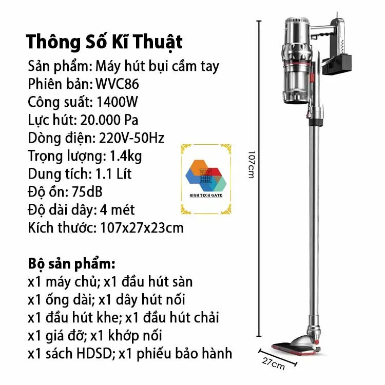 Máy hút bụi cầm tay WVC-86