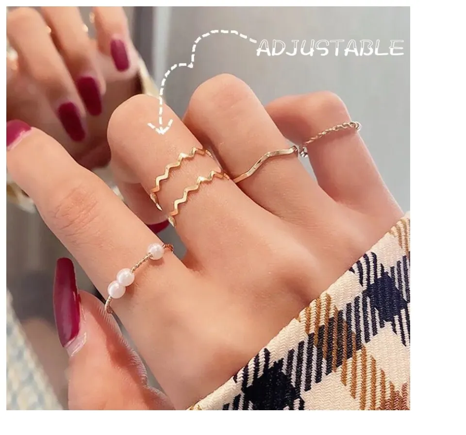 Wave hot sale shape ring