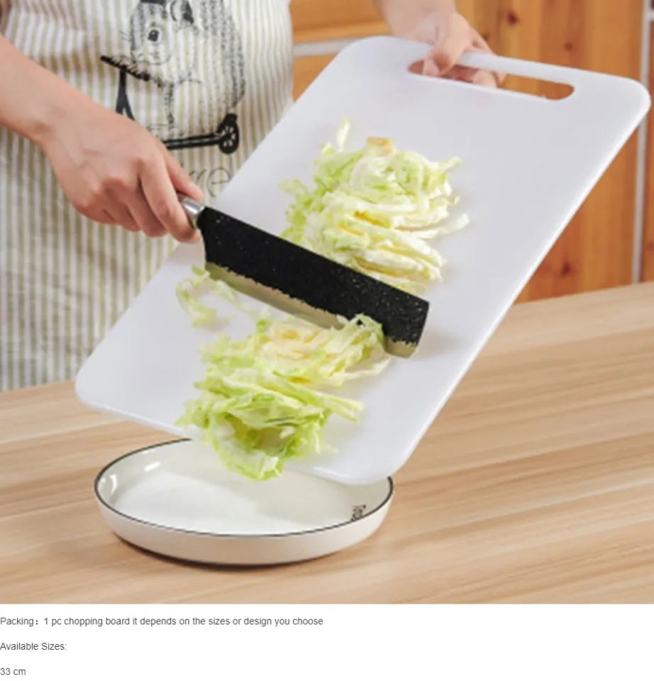 1pc White Plastic Cutting Board For Kitchen