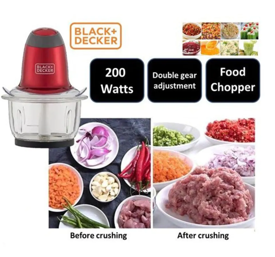 BLACK & DECKER Multifunction Blender Perfect Fusion MP200V Chopper Grinder  Food Processor Mixer Pengisar Makanan