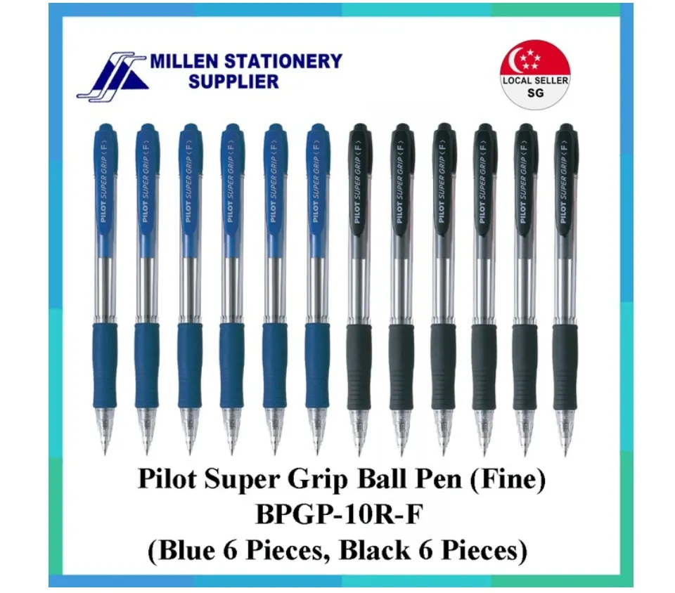 Pilot SUPER GRIP Ball Pen / Refill BPGP-10R-F (Set of 12)