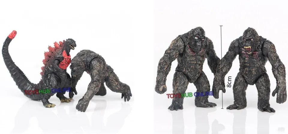 New 8pcs Ultraman Monster Godzilla Vs King Kong Pvc Figure Toy Collection Cake Topper Lazada