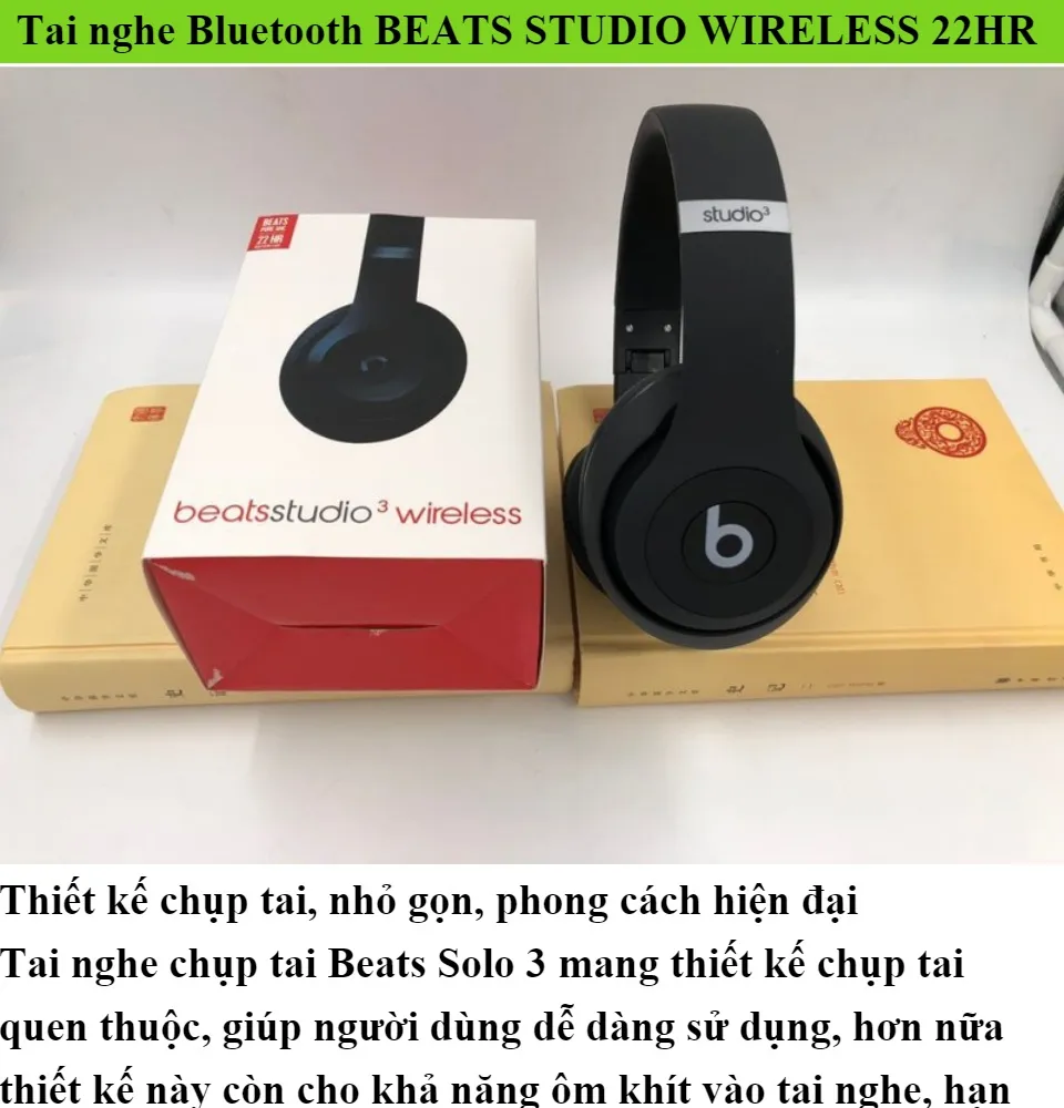 XẢ KHO ) Tai Nghe Cao Cấp Bluetooth BEATS STUDIO WIRELESS 22HR ,Tai nghe  bluetooth Dễ Sử