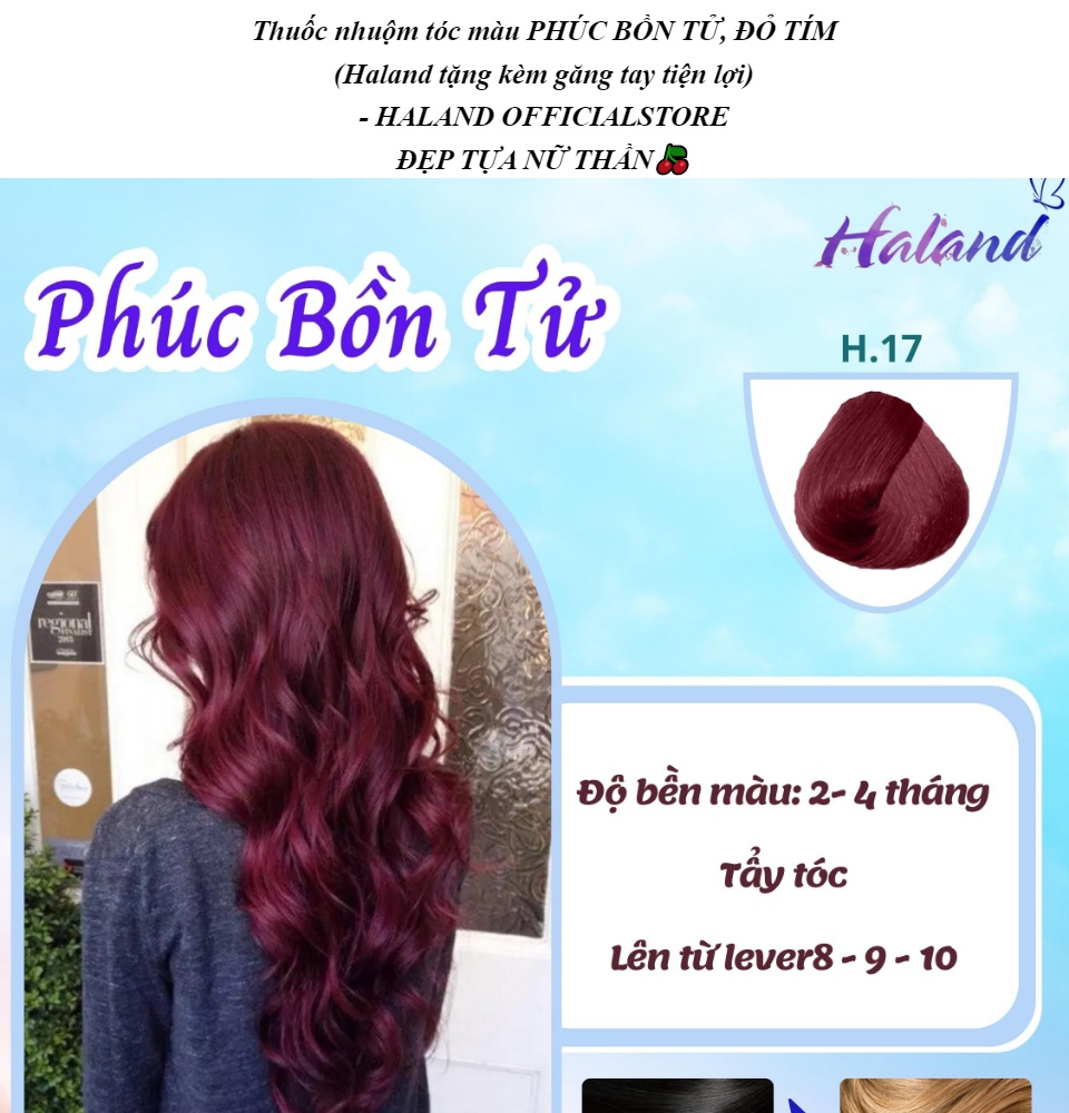 Nhuộm tóc màu tím đỏ ánh hồng đào đẹp xu hướng tóc đẹp 2020