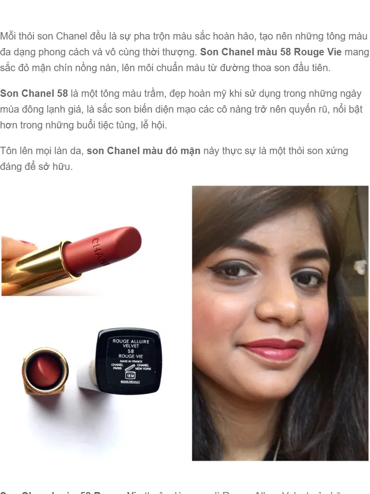 CHANEL ROUGE ALLURE VELVETLION Beauty  Personal Care Face Makeup on  Carousell