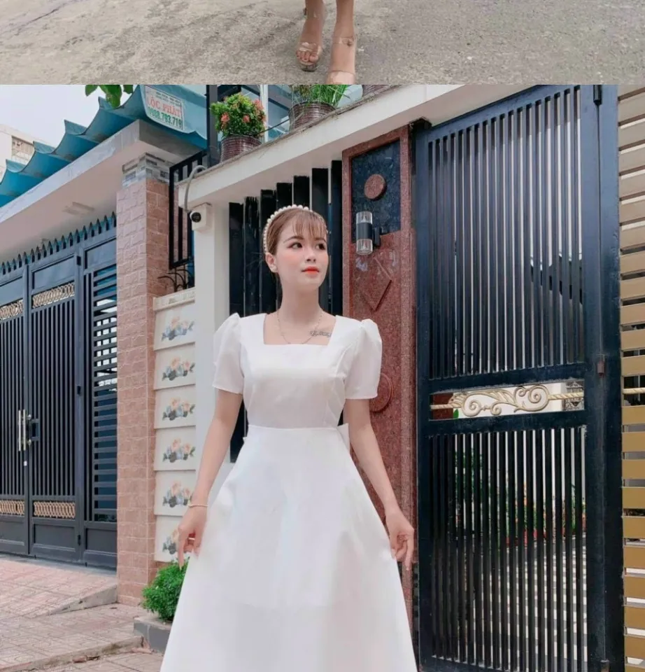 Đầm váy nữ đen xòe tiểu thư phối trắng n Mới 100%, giá: 290.000đ, gọi:  0906878386, Huyện Bình Chánh - Hồ Chí Minh, id-83081800