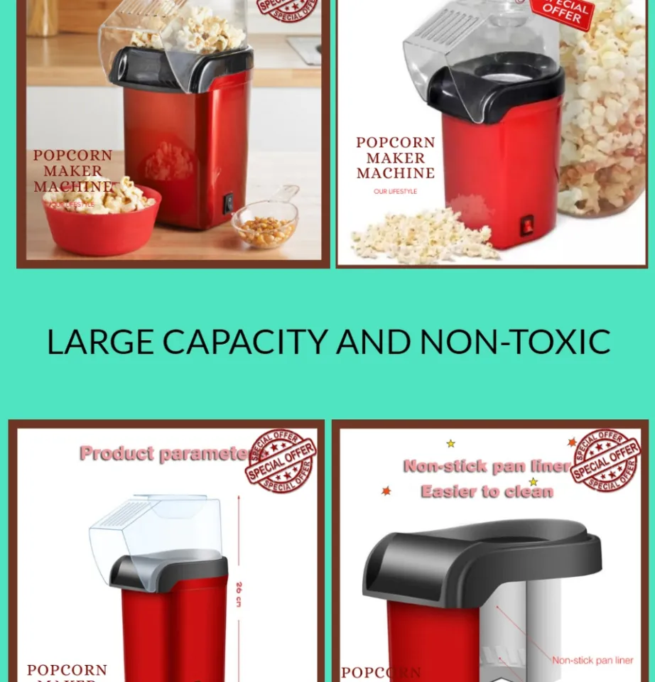 Mini Electric Popcorn Maker, Fully Automatic Household Popcorn Machine