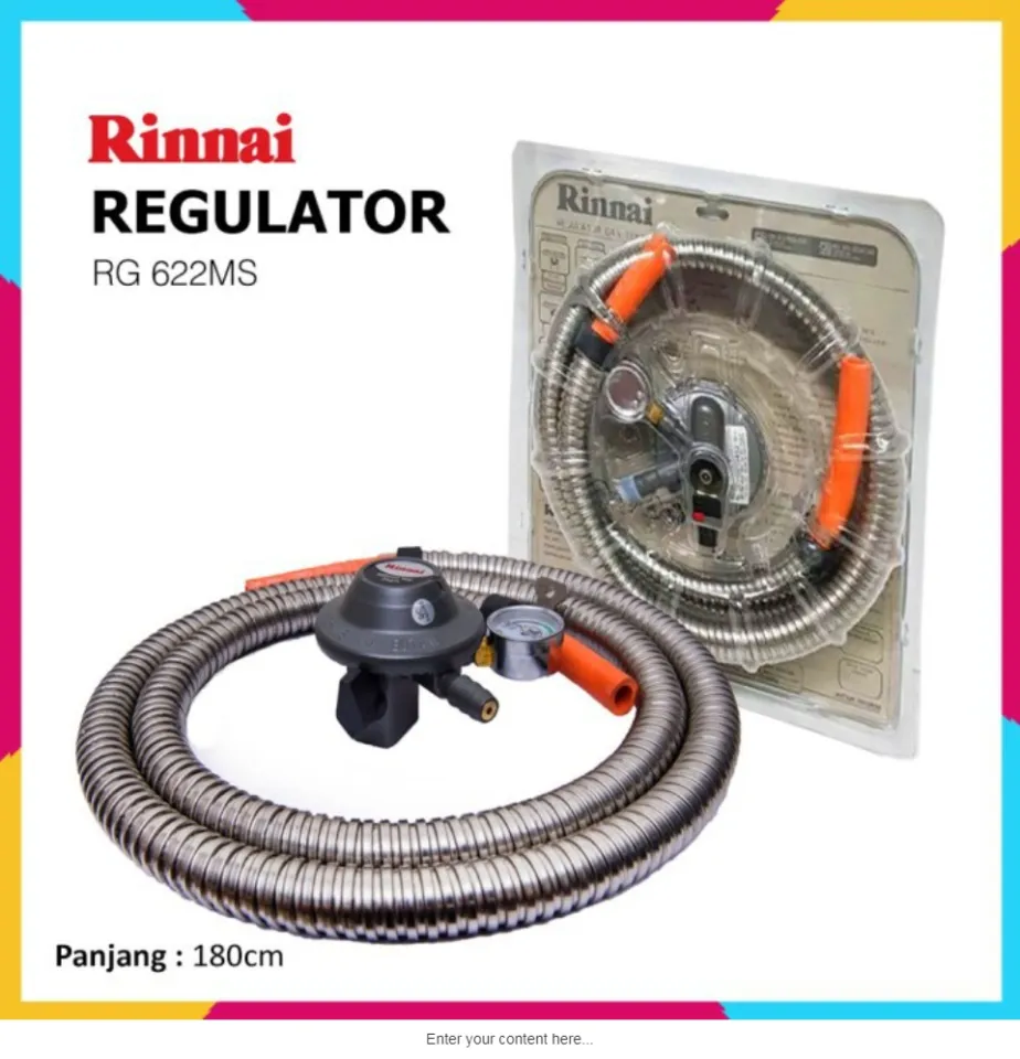 Selang Paket Regulator Gas Rinnai RG-622MS SNI Original | Lazada Indonesia