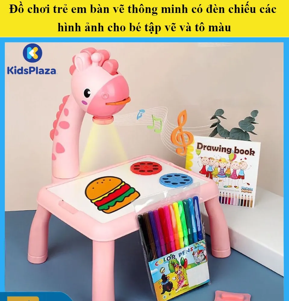 Đồ Chơi Trẻ Em Bàn Vẽ Thông Minh Có Đèn Chiếu Các Hình Ảnh Cho Bé Tập Vẽ Và  Tô Màu | Lazada.Vn