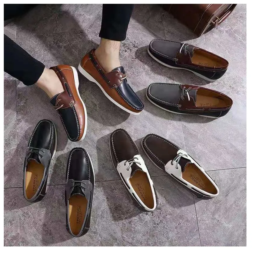 MEN'S LEATHER LOAFER TOPSIDER SHOES WP-604 | Lazada PH