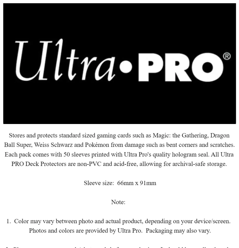 Ultra PRO International - THE Standard in Safe Storage