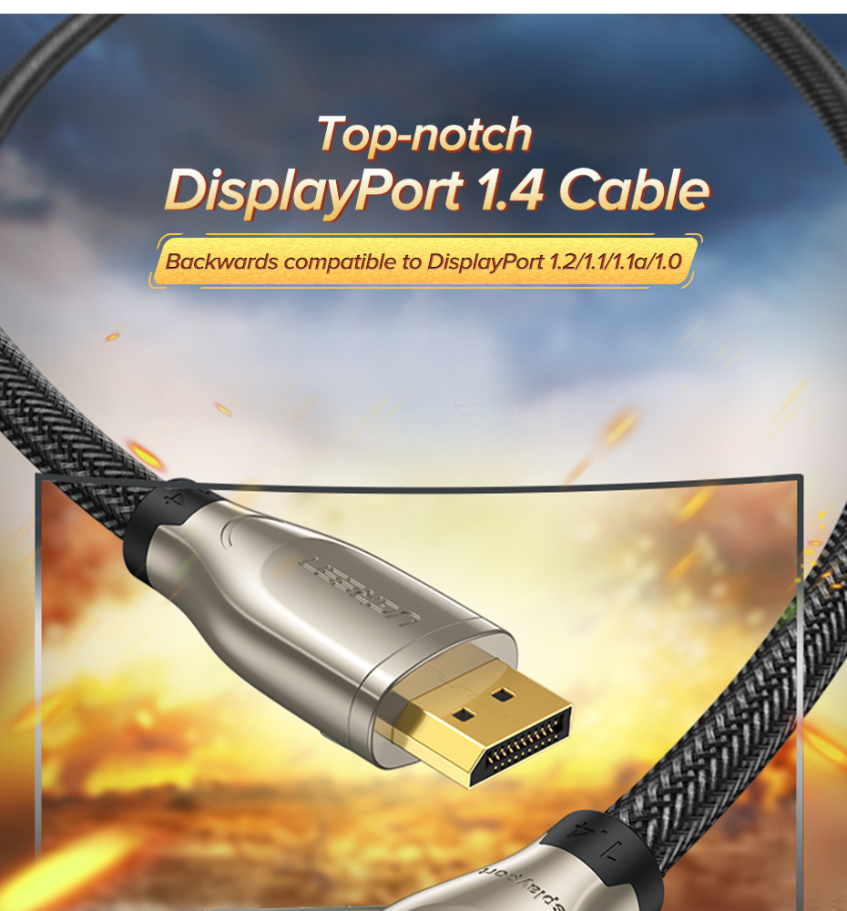 Ugreen Ugreen DisplayPort 1.4 câble 8 K 4 K HDR 165Hz 60Hz adaptateur de Port d'afficha 