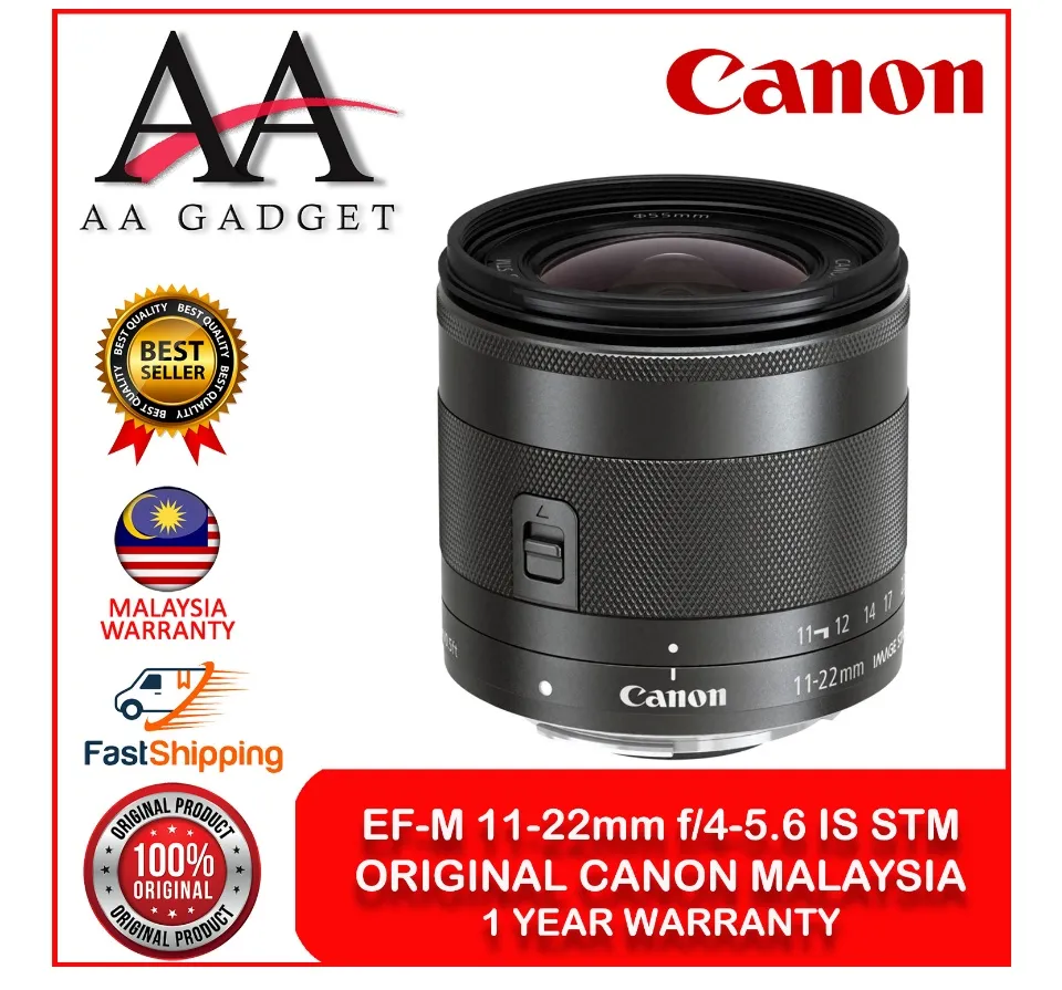 Canon EF-M 11-22 F/4-5.6 IS STM Ship from Malaysia (Original Canon