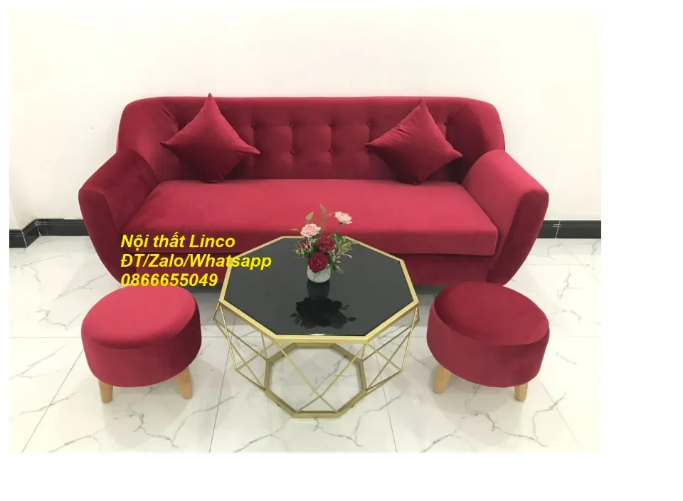 Bàn ghế sofa đỏ đô: Độc đáo với màu sắc đỏ nổi bật, bộ bàn ghế sofa sẽ là điểm nhấn cho không gian sống của bạn. Thiết kế tinh tế, chất liệu cao cấp sẽ mang đến cho bạn một không gian nghỉ ngơi đầy sang trọng và đẳng cấp. Hãy thỏa mãn đam mê trang trí nhà cửa của mình với bộ bàn ghế sofa đỏ đô tuyệt vời này.