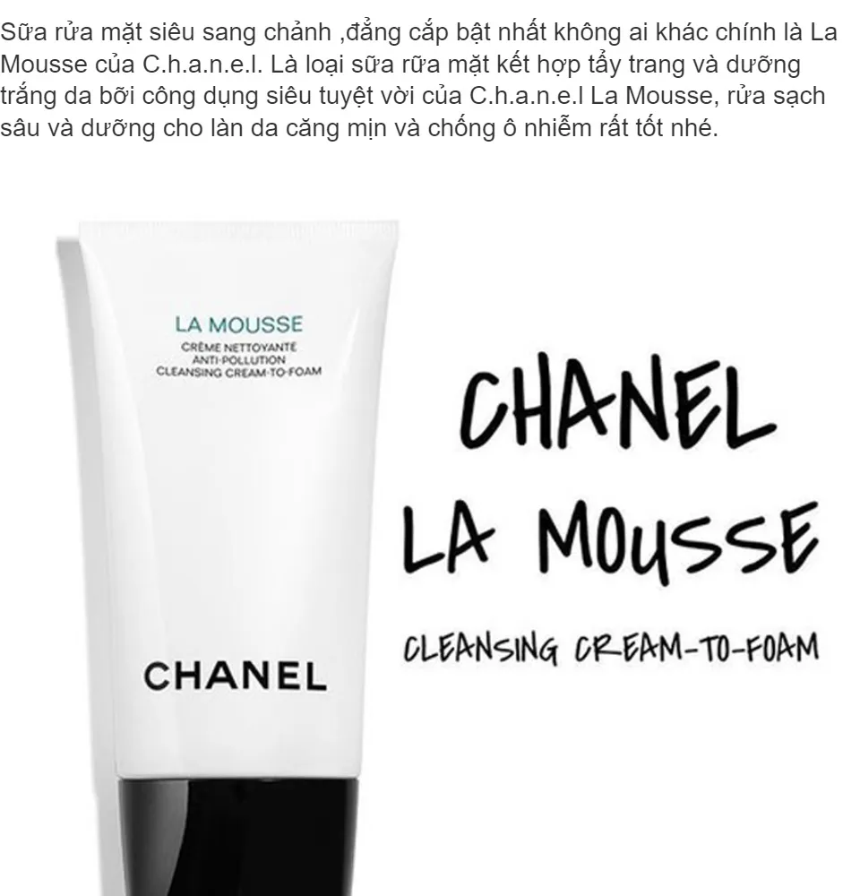 150 ml Chanel La Mousse Anti Pollution Cleansing Cream To Foam  Tracking   eBay