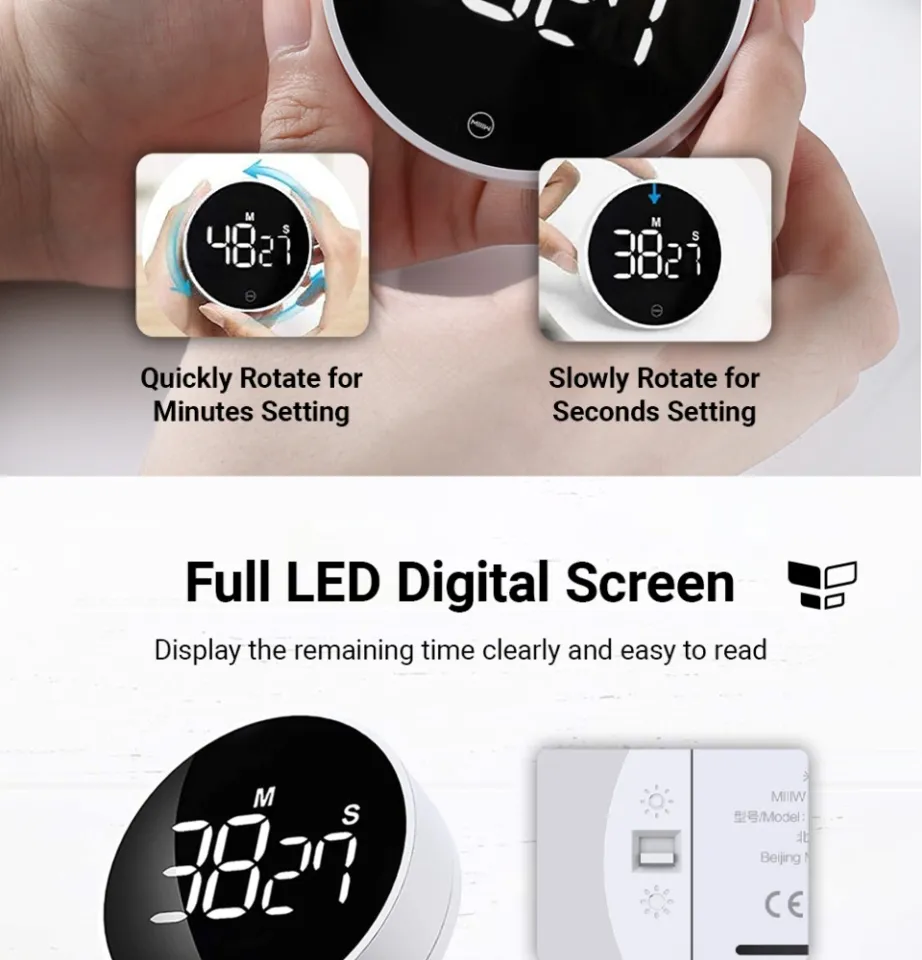 Miiiw Digital Kitchen Timer Magnetic Countdown Timer with 3 Volume