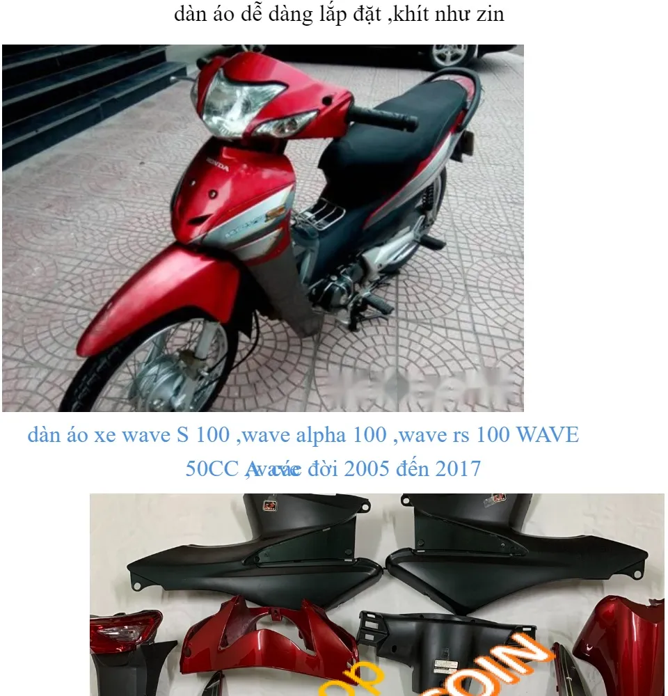 Giảm giá Dàn áo cho xe máy honda wave s 100 đủ chi tiết đủ màu zin chính  hãng honda  BeeCost