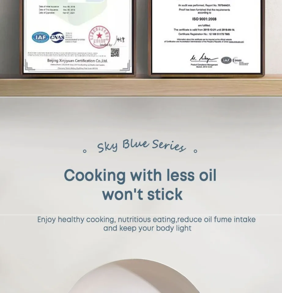 Ecowin Blue Sky Series Coating Frying Pan Non Stick Wok Saucepan