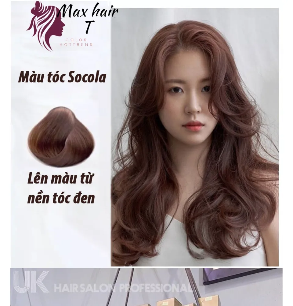 Thoải mái nhuộm tóc màu socola với dòng thuốc nhuộm chuyên nghiệp, vừa bảo vệ sức khỏe tóc của bạn lại giúp mang đến màu sắc tuyệt đẹp và sức sống cho mái tóc. Hãy tham khảo hình ảnh để cảm nhận sự khác biệt!