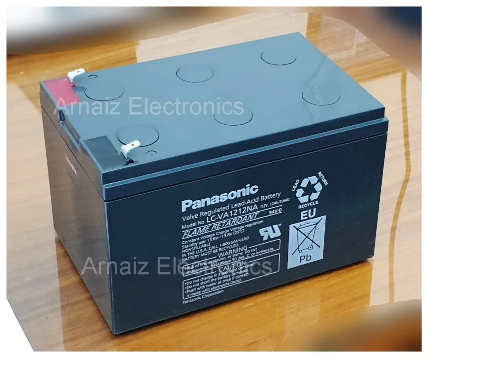 Panasonic E-Bike Battery 12V 12Ah 20hr 12 Volts 12 Ampere LC