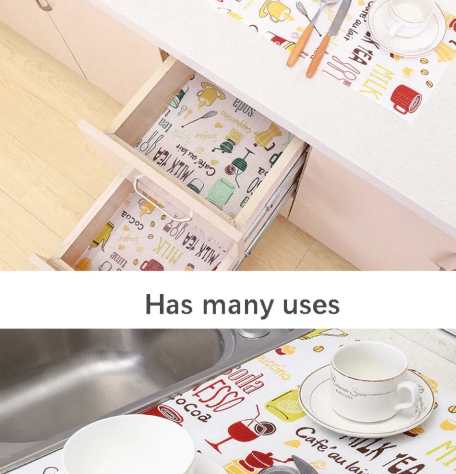 Kitchen Shelf Liners Cabinet Mat Table Drawer Mat Moisture-Proof Waterproof  Dust Anti-slip Table Pad scrapbooking Paper