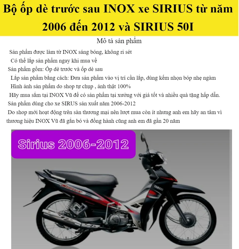 mua bán Yamaha Sirius chính chủ đăng kí 2006 máy thái Giá 8tr