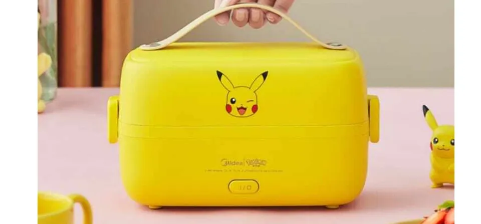 Midea x Pokemon Electric Heating Lunch Box Portable 304 Stainless Steel  Dual Layer Thermal Lunch Box