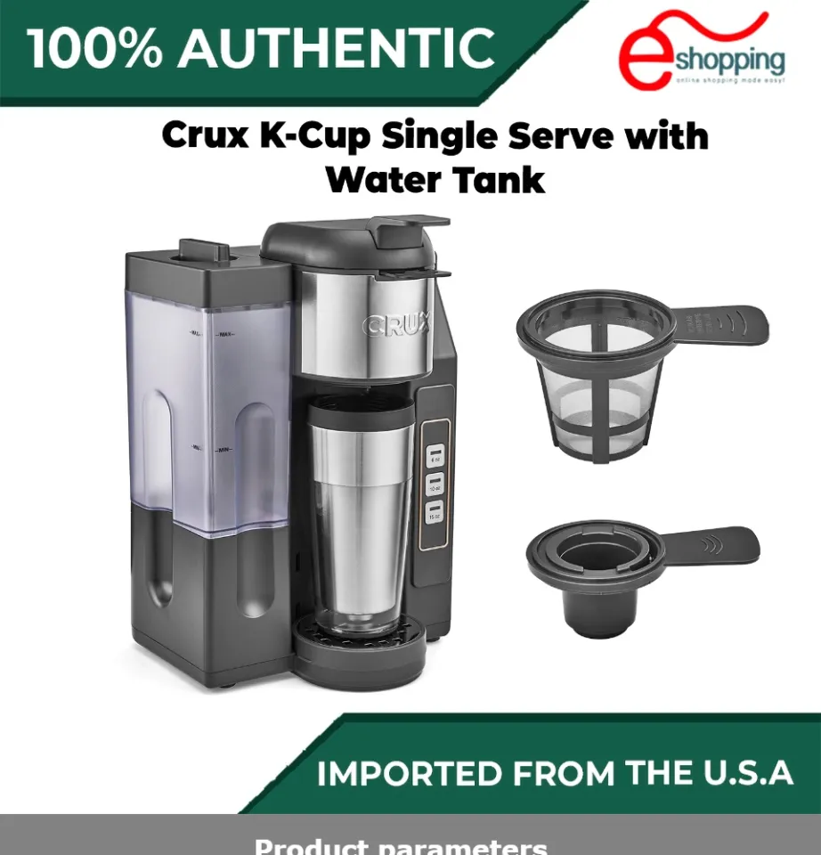 crux single serve k cup coffee maker with water tank