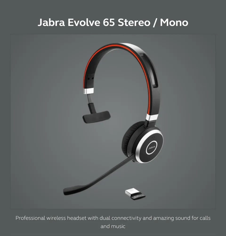 限定20％OFF Jabra EVOLVE 65 Bluetoothヘッドホン deT0s-m27975756703