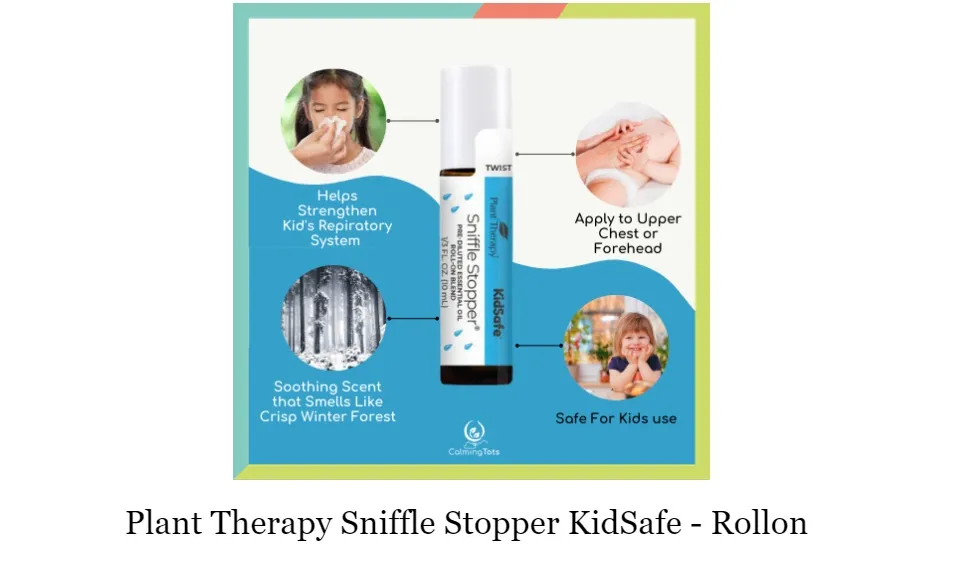 Plant Therapy Sniffle Stopper KidSafe Essential Oil Pre-Diluted Roll-On 10 ml