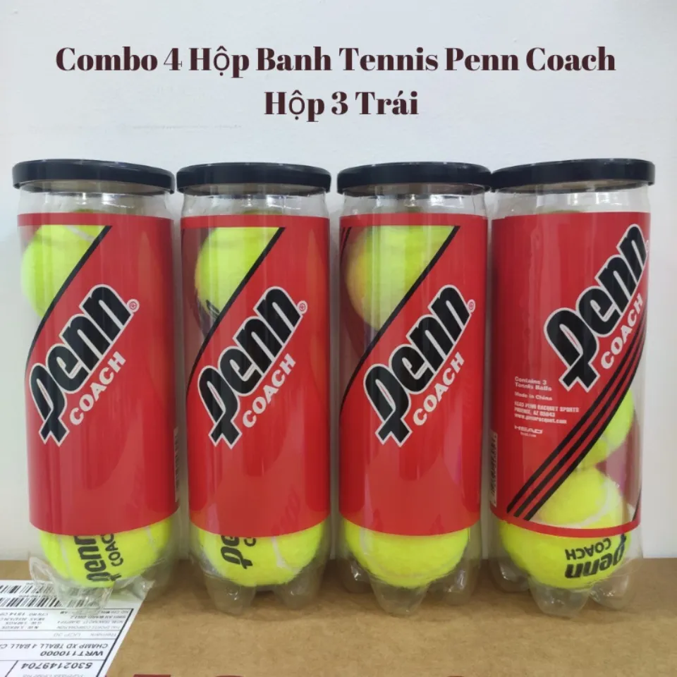 Combo 4 Hộp Banh Tennis Penn Coach Hộp 3 Trái 