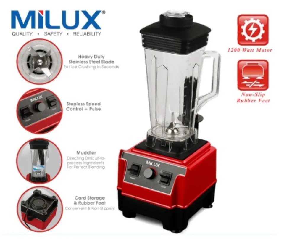 Milux 2L Heavy Duty Commercial Blender (1200W)