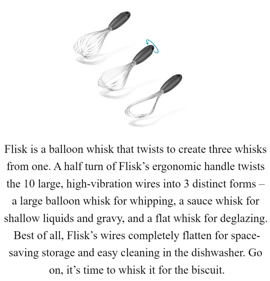 Flisk - Fold Flat Balloon Whisk